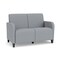 Lesro Siena Lounge Reception 2 Seat Tandem Seating No Center Arm, Walnut, RS Fog Upholstery SN2101 - alternate 1